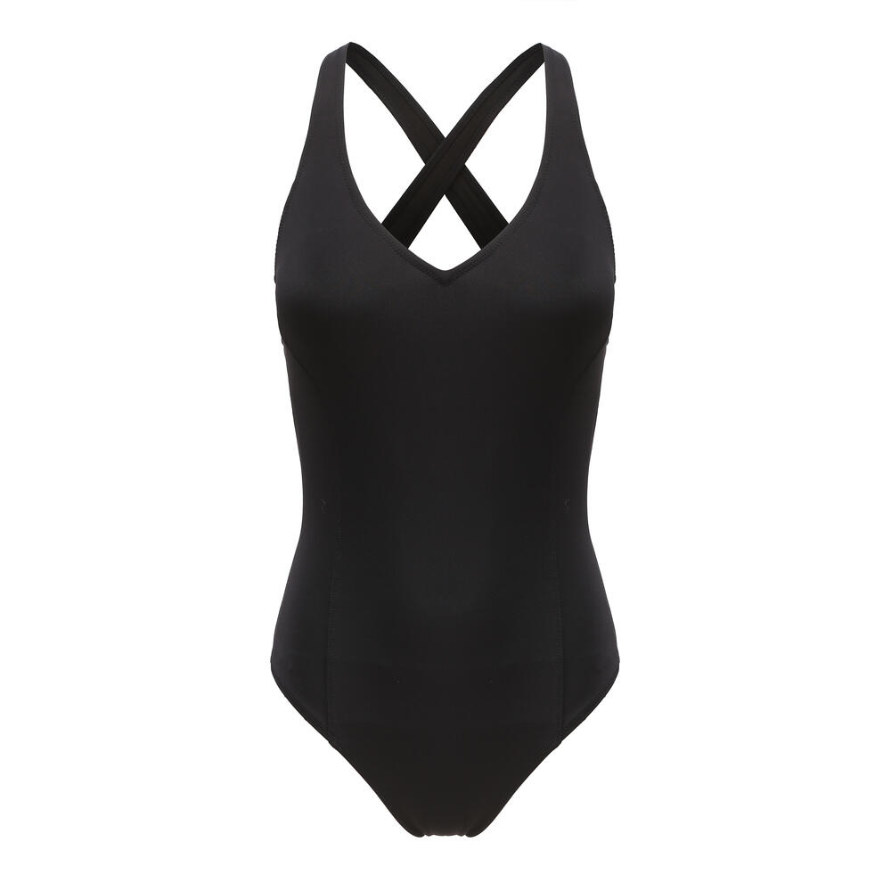 Купальник сплошной женский черный DECATHLON
Купальник сплошной женский черный DECATHLON