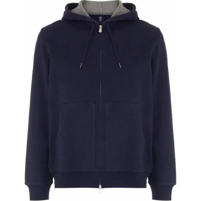 Застегивающаяся худи на молнии Brunello Cucinelli, синий
Застегивающаяся худи на молнии Brunello Cucinelli, синий
