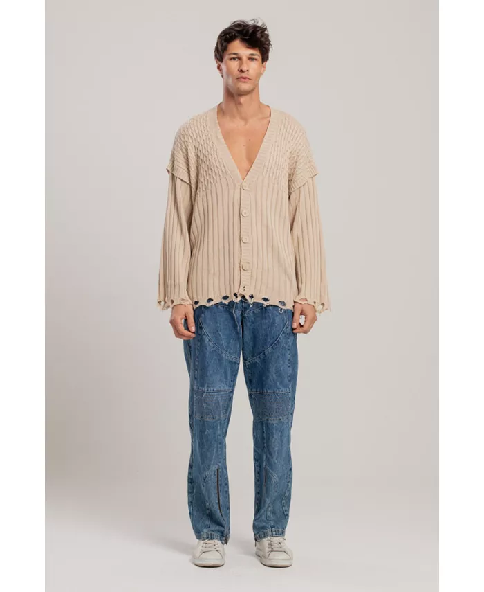 Мужской мягкий вязаный кардиган PCFG, коричневый/бежевый
Мужской мягкий вязаный кардиган PCFG, коричневый/бежевый