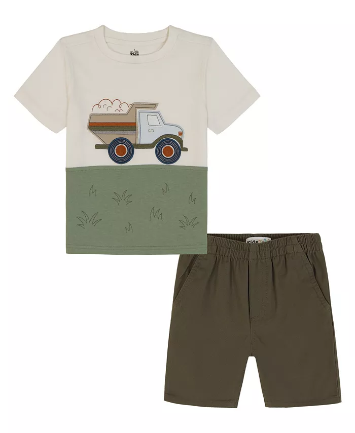 Комплект для малышей и мальчиков: футболка с коротким рукавом Jersey Truck и шорты-карго из твила (2 предмета) Kids Headquarters
Комплект для малышей и мальчиков: футболка с коротким рукавом Jersey Truck и шорты-карго из твила (2 предмета) Kids Headquarters