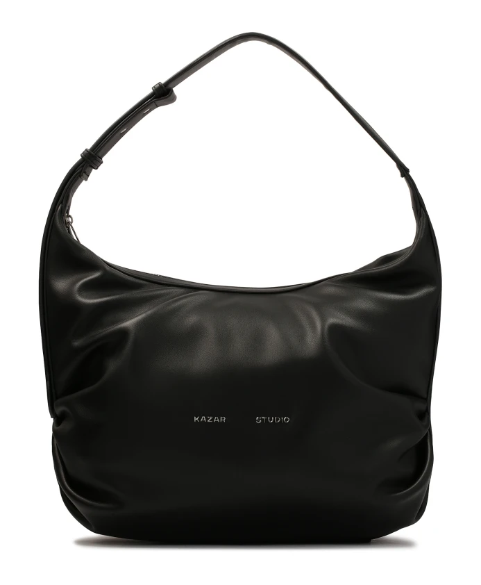 Большая сумка через плечо свободного кроя. Kazar Studio, черный 
Большая сумка через плечо свободного кроя. Kazar Studio, черный