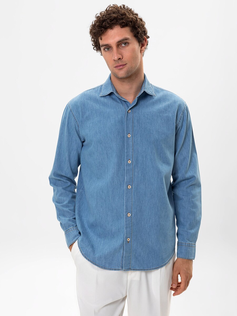 Рубашка на пуговицах классического кроя Antioch, синий
Рубашка на пуговицах классического кроя Antioch, синий