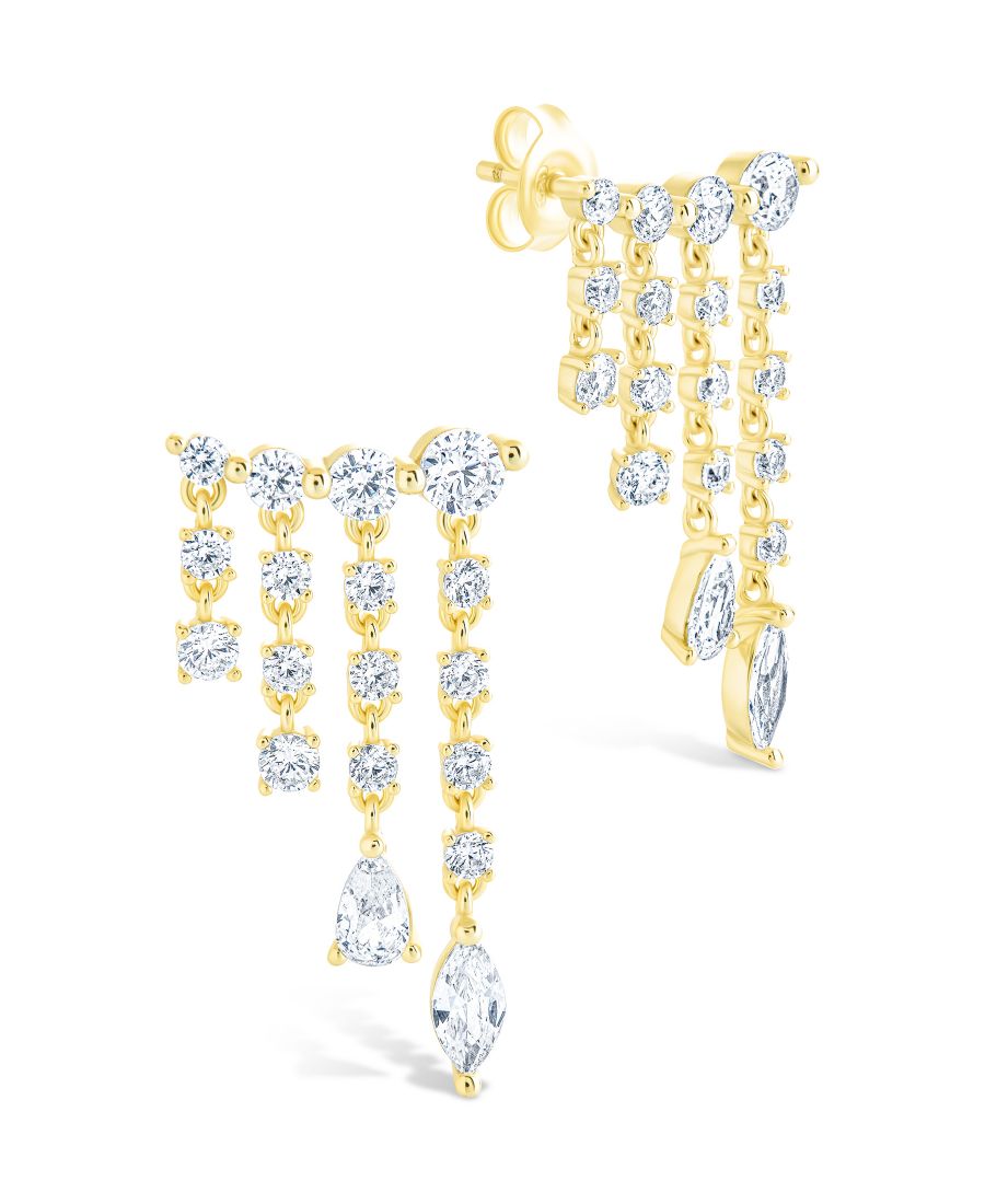 Серьги-гвоздики Adrian CZ Waterfall из стерлингового серебра Sterling Forever, Gold
Серьги-гвоздики Adrian CZ Waterfall из стерлингового серебра Sterling Forever, Gold