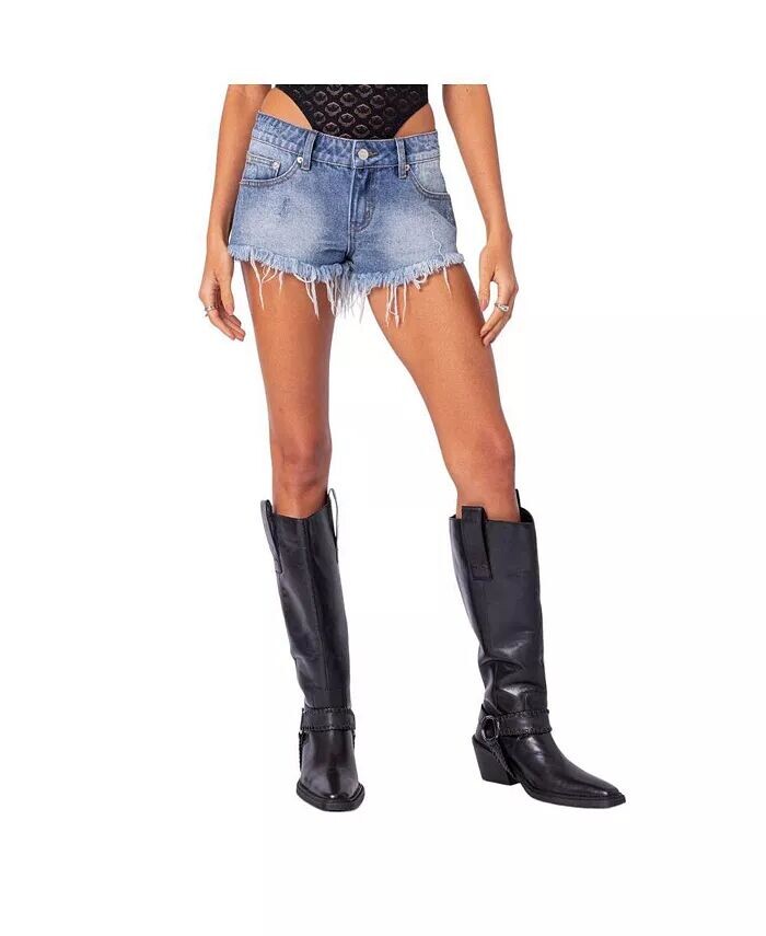 Женские джинсовые шорты Erika с низкой посадкой и потертостями Edikted, синий
Женские джинсовые шорты Erika с низкой посадкой и потертостями Edikted, синий