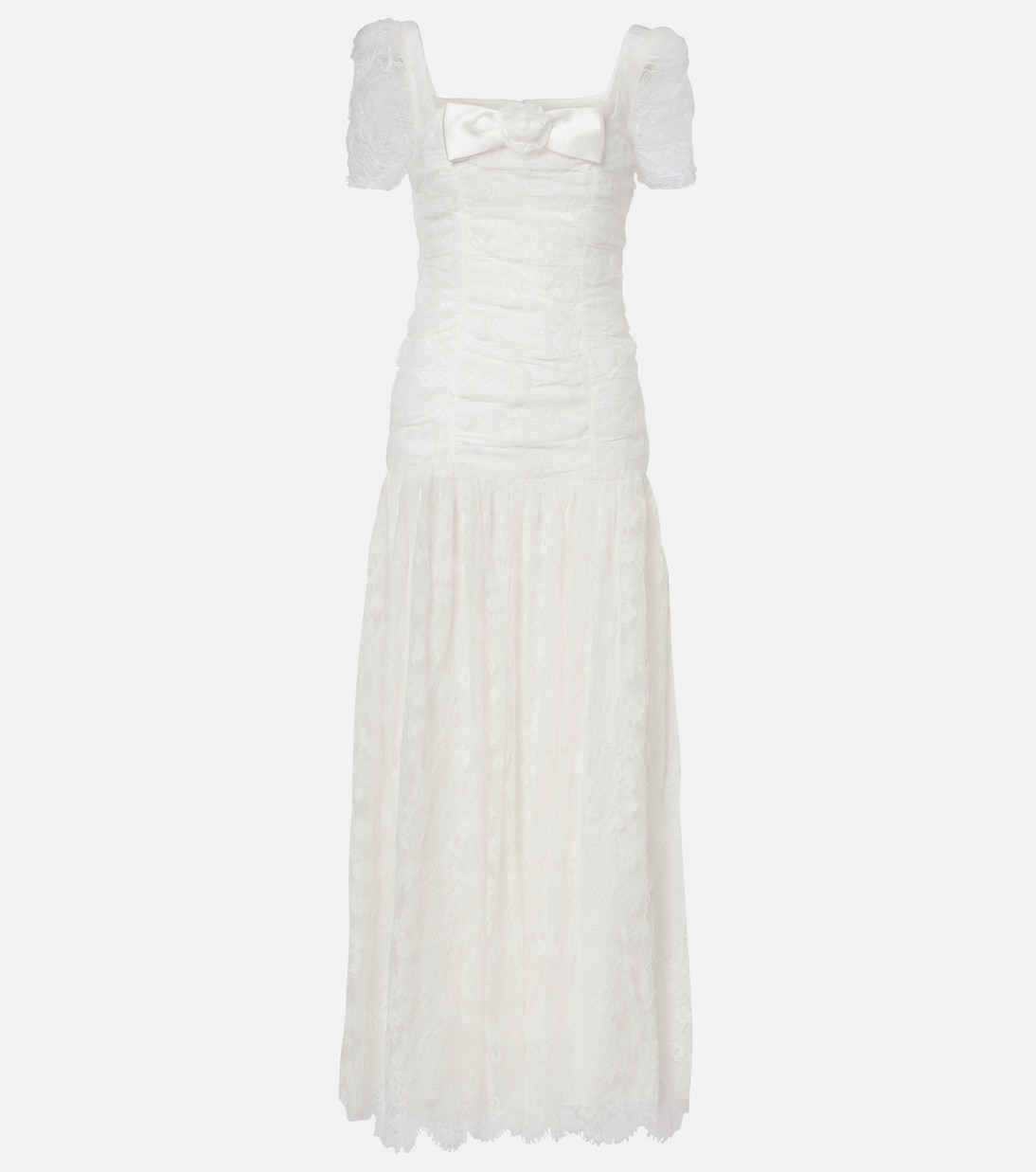 Макси-платье из тюля и кружева с рюшами Self-Portrait, белый
Макси-платье из тюля и кружева с рюшами Self-Portrait, белый