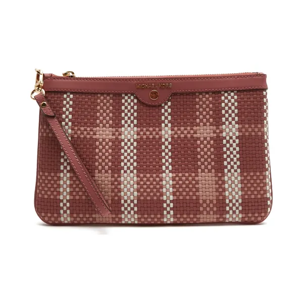 Кожаный клатч с подвеской Jet Set Michael Kors, розовый 
Кожаный клатч с подвеской Jet Set Michael Kors, розовый