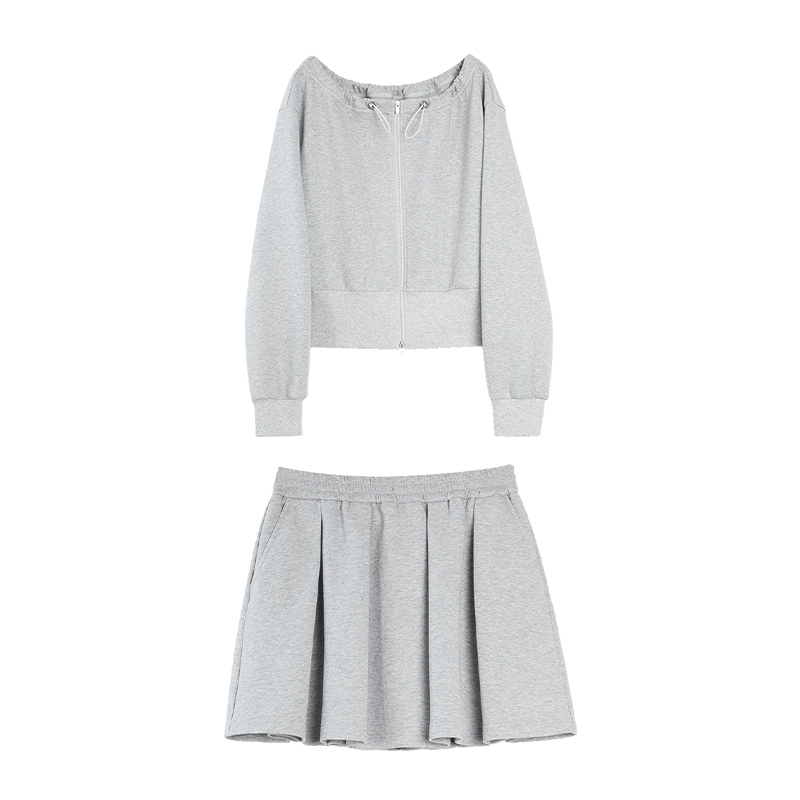 ELLE Комплект из двух предметов: юбка и кардиган для женщин, цвет light gray, с лодочкой
ELLE Комплект из двух предметов: юбка и кардиган для женщин, цвет light gray, с лодочкой