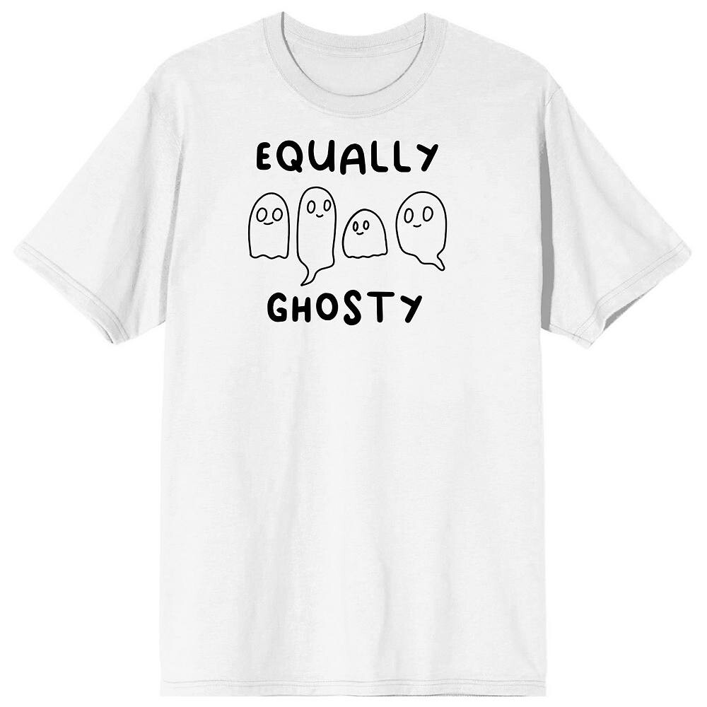 Мужская футболка с рисунком мультфильма "Equally Ghosty" на Хэллоуин Licensed Character, белый
Мужская футболка с рисунком мультфильма "Equally Ghosty" на Хэллоуин Licensed Character, белый