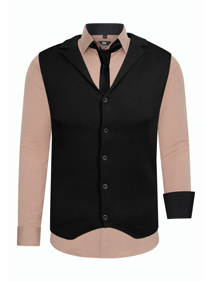 Рубашка с жилетом и галстуком, комплект из 3 предметов, бежевый Rusty Neal
Рубашка с жилетом и галстуком, комплект из 3 предметов, бежевый Rusty Neal