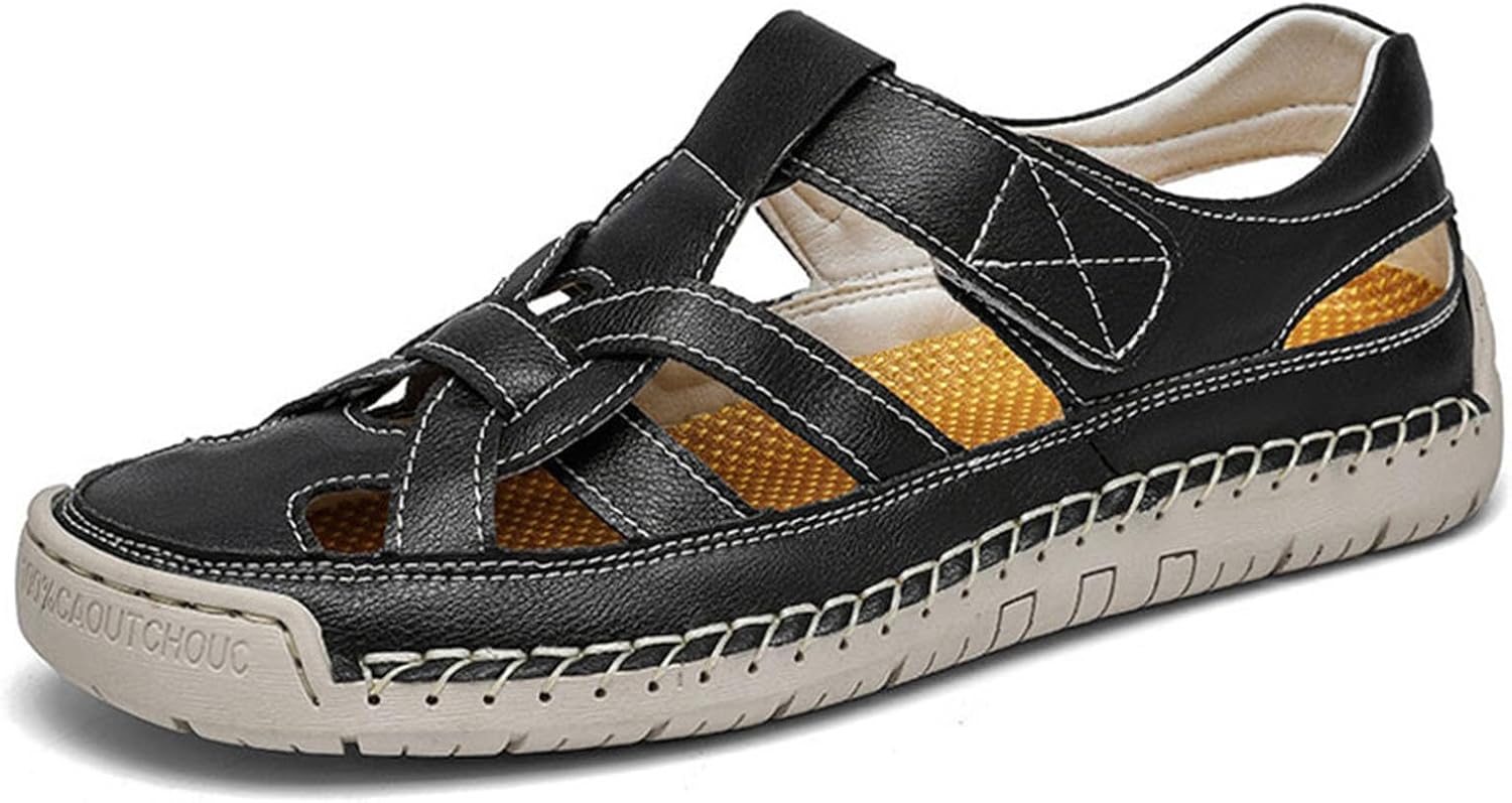 Мужские летние повседневные кожаные сандалии для прогулок на улице и пляже, удобные слипоны с низким каблуком, рыбацкая обувь Generic, черный
Мужские летние повседневные кожаные сандалии для прогулок на улице и пляже, удобные слипоны с низким каблуком, рыбацкая обувь Generic, черный