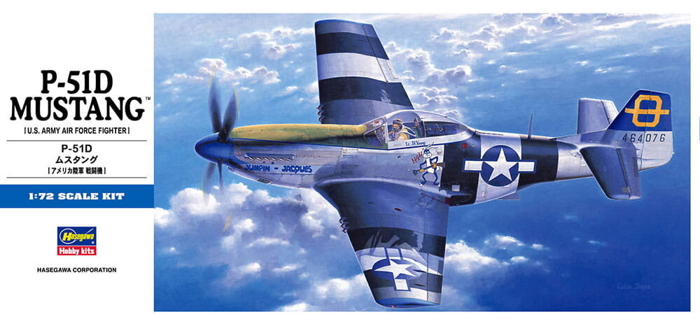 P-51D Mustang 1:72 Hasegawa D25
P-51D Mustang 1:72 Hasegawa D25