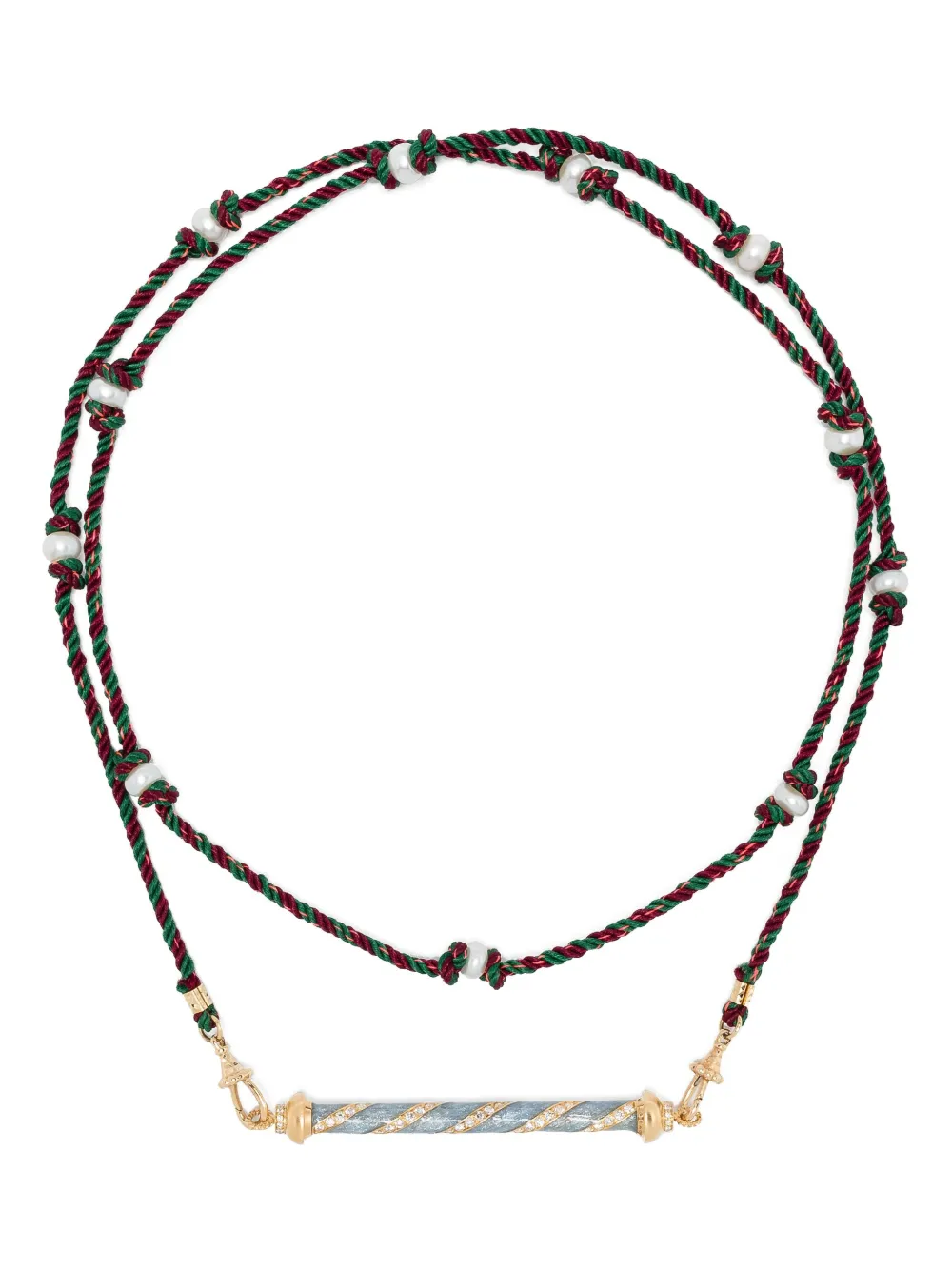 Колье Candy Cane из желтого золота с бриллиантами Marie Lichtenberg, синий 
Колье Candy Cane из желтого золота с бриллиантами Marie Lichtenberg, синий