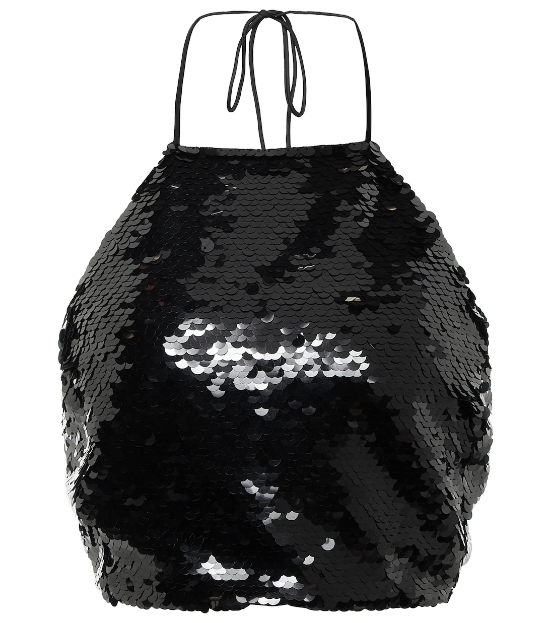 Укороченный топ с бретелькой через шею, расшитый пайетками Magda Butrym, черный
Укороченный топ с бретелькой через шею, расшитый пайетками Magda Butrym, черный