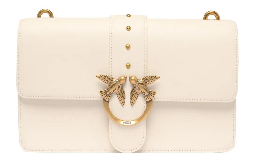 Сумка через плечо из коровьей кожи с ласточкой женская белая PINKO
Сумка через плечо из коровьей кожи с ласточкой женская белая PINKO