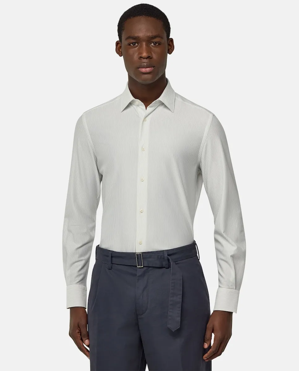 Мужская рубашка в полоску, обычная Boggi Milano, светло-серый
Мужская рубашка в полоску, обычная Boggi Milano, светло-серый