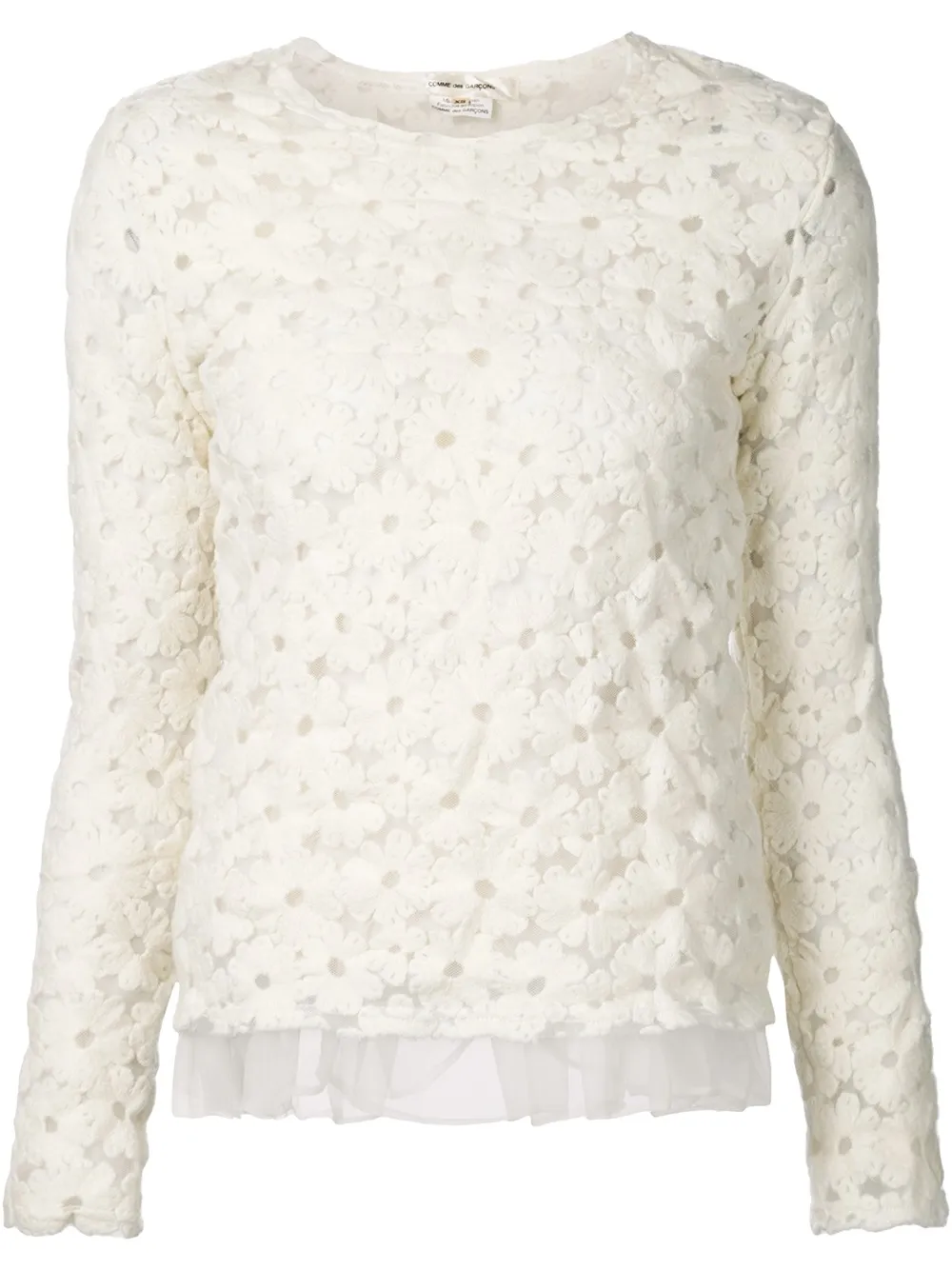 Кружевная блузка с оборками COMME DES GARCONS, белый
Кружевная блузка с оборками COMME DES GARCONS, белый
