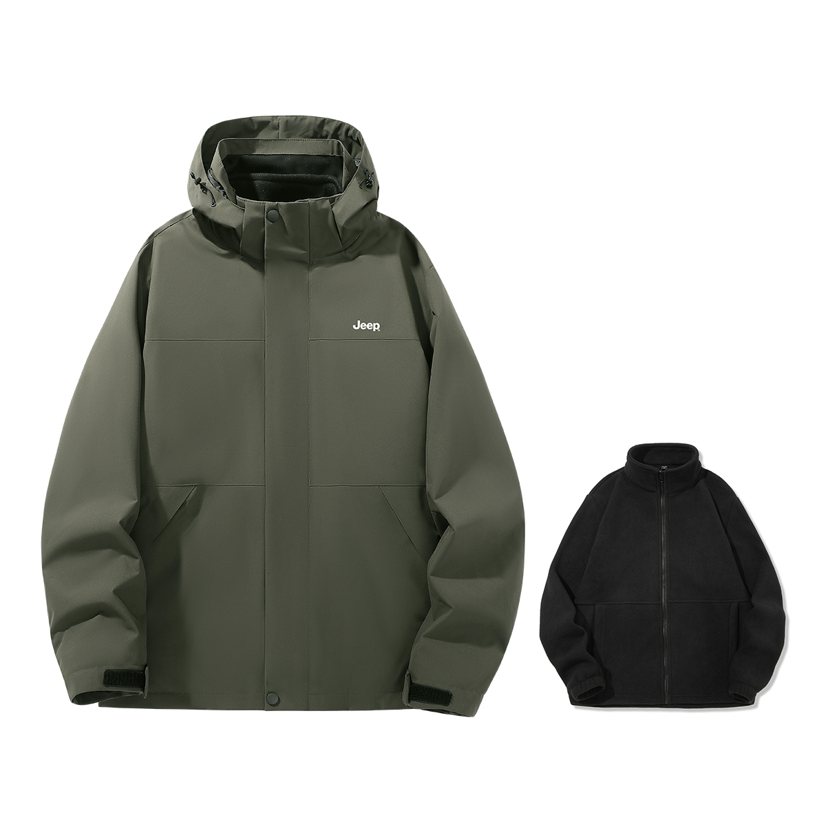 Jeep Ветровка из коллекции для отдыха Тренч унисекс, Army Green (Double-Layer)
Jeep Ветровка из коллекции для отдыха Тренч унисекс, Army Green (Double-Layer)