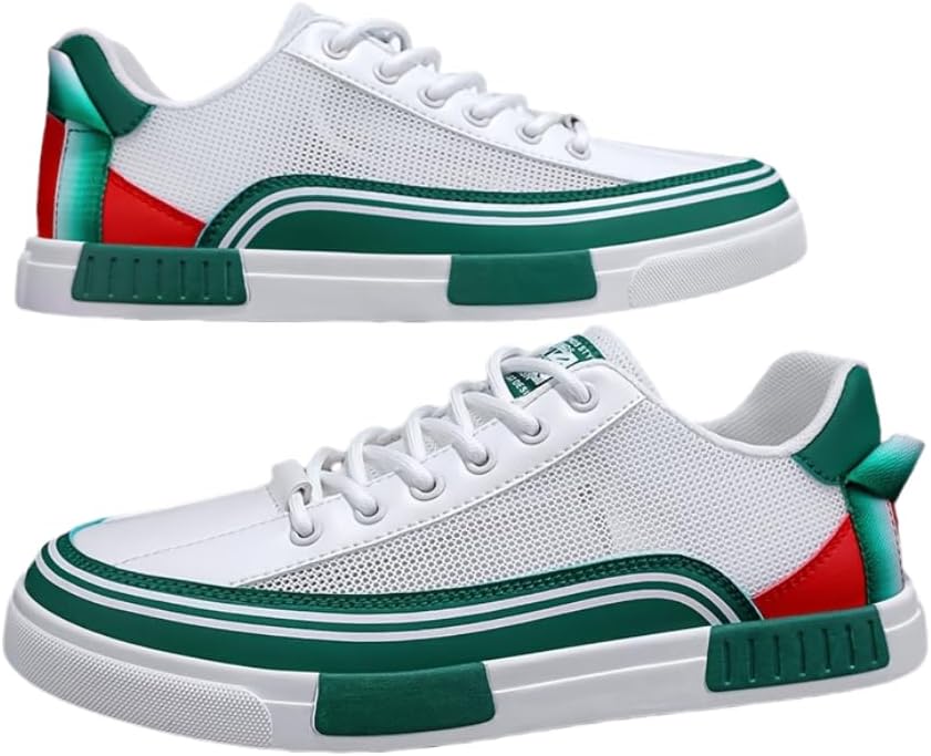 Мужские повседневные кроссовки без застежек - верх из дышащей сетки, прочная резиновая подошва, удобная тканевая стелька для ежедневной носки Hhhchpm, белый/зеленый
Мужские повседневные кроссовки без застежек - верх из дышащей сетки, прочная резиновая подошва, удобная тканевая стелька для ежедневной носки Hhhchpm, белый/зеленый