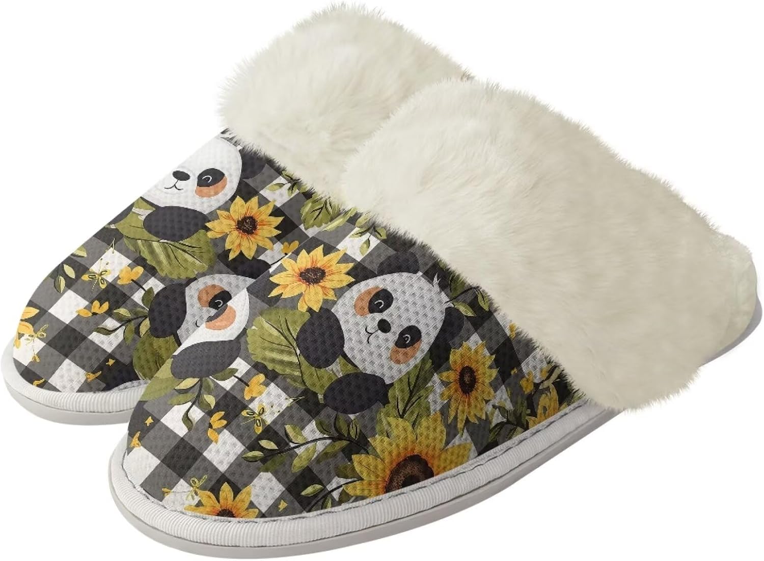 Домашние тапочки для мужчин и женщин, зимние теплые тапочки на плоской подошве, мягкие плюшевые, закрытый носок, домашняя обувь с резиновой подошвой против скольжения для спа и ванной Watdotory, Sunflower Pandas
Домашние тапочки для мужчин и женщин, зимние теплые тапочки на плоской подошве, мягкие плюшевые, закрытый носок, домашняя обувь с резиновой подошвой против скольжения для спа и ванной Watdotory, Sunflower Pandas