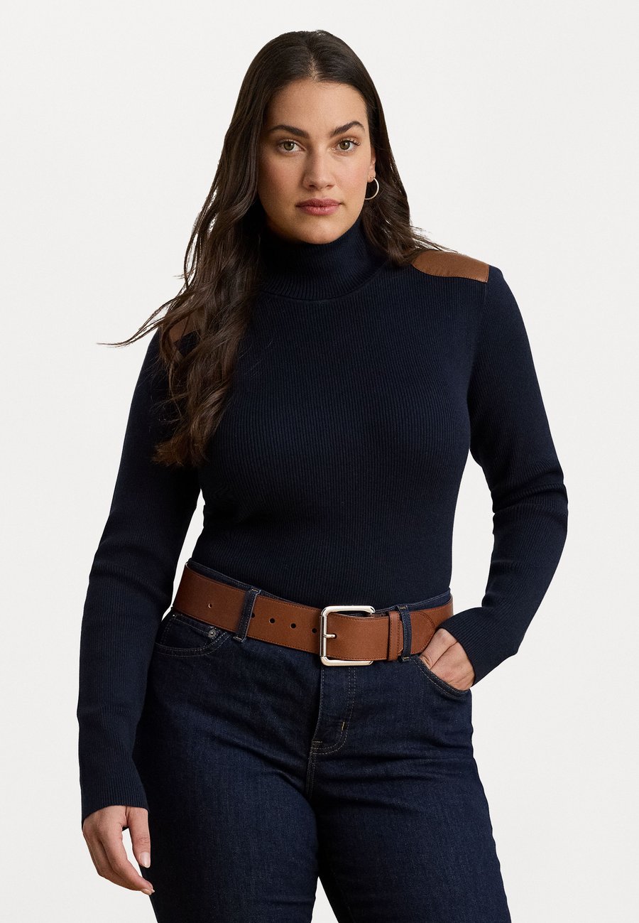 Джемпер Lauren Ralph Lauren Woman FAUX LEATHER TRIM RIB KNIT ROLL NECK, Navy/Dark Blue
Джемпер Lauren Ralph Lauren Woman FAUX LEATHER TRIM RIB KNIT ROLL NECK, Navy/Dark Blue