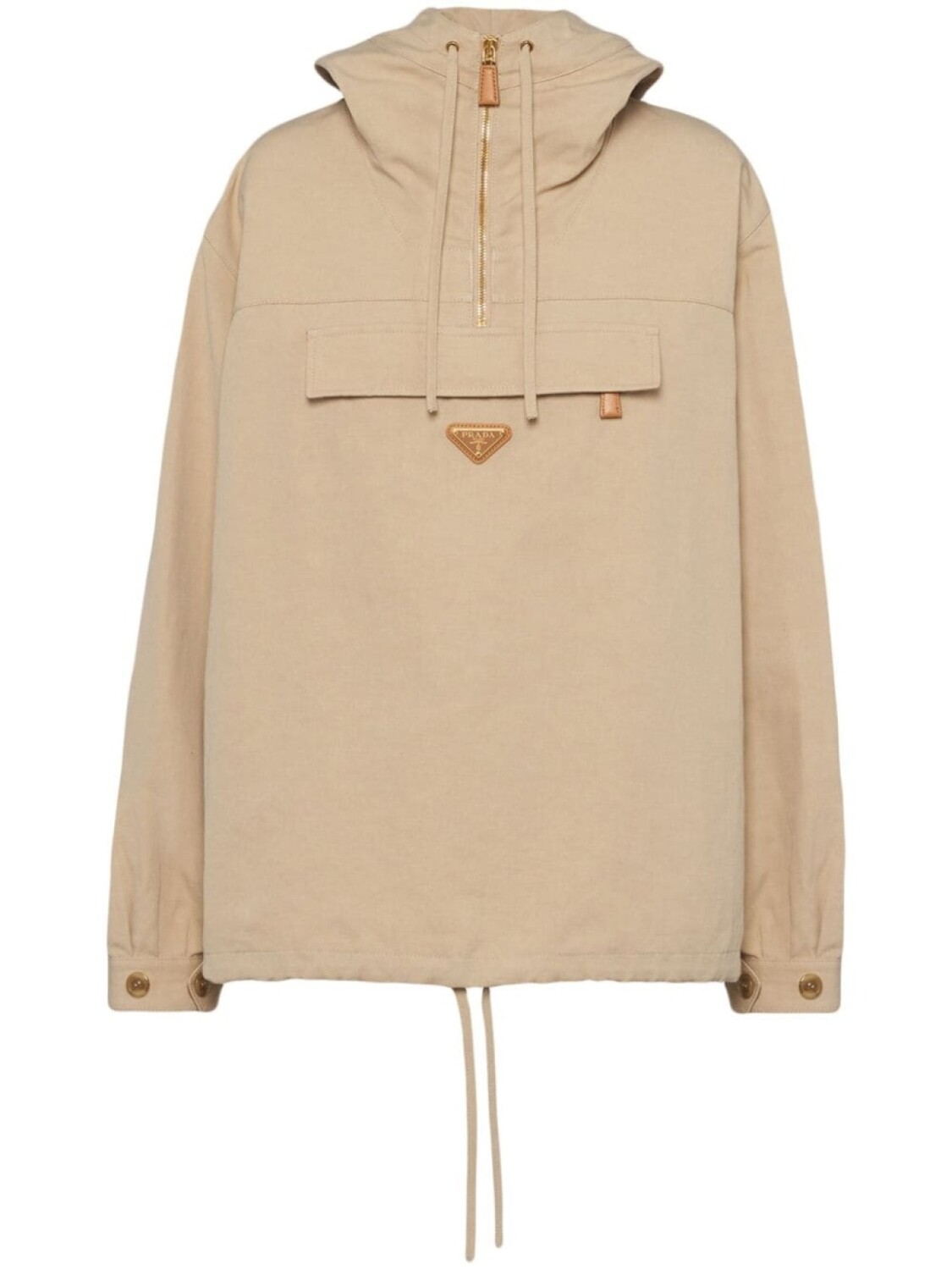 Prada ветровка с логотипом, нейтральный цвет 
Prada ветровка с логотипом, нейтральный цвет