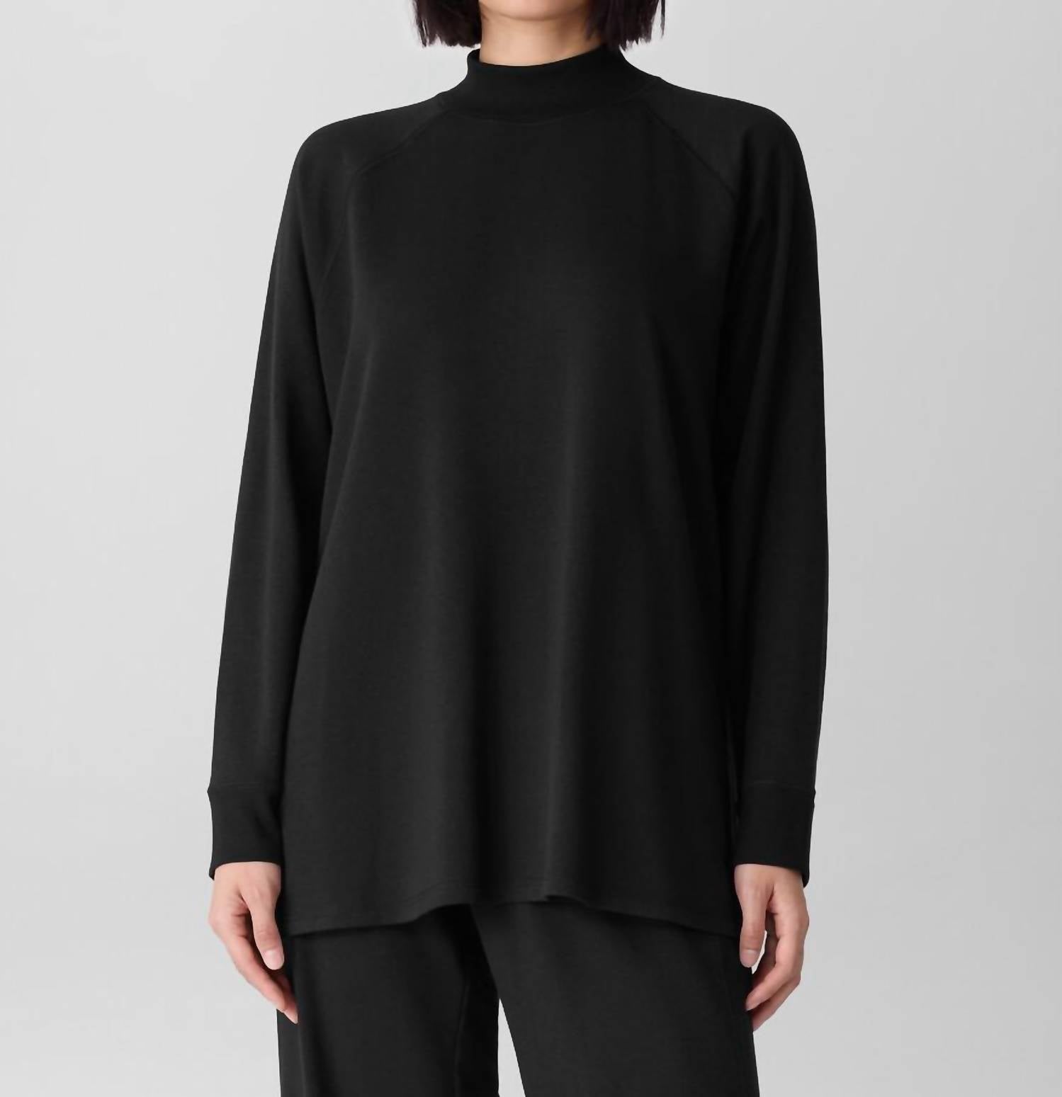 Трикотажная туника с длинным рукавом и воротником-стойкой, черного цвета Eileen Fisher, черный
Трикотажная туника с длинным рукавом и воротником-стойкой, черного цвета Eileen Fisher, черный