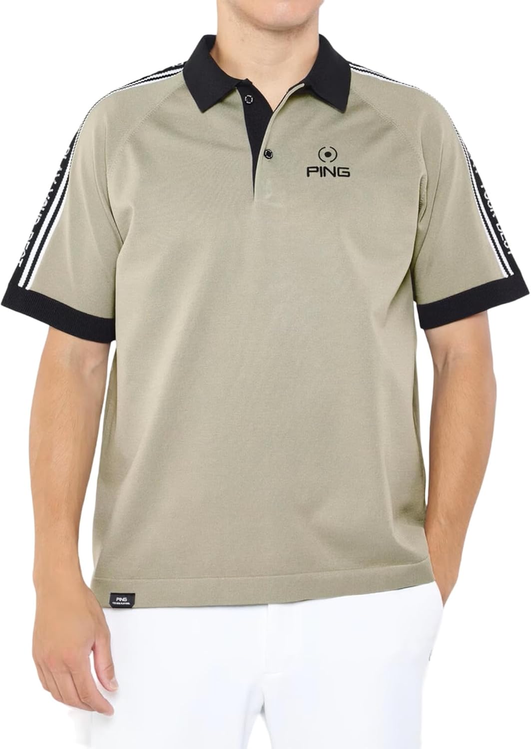 Мужская трикотажная рубашка-поло Ping с коротким рукавом (жаккардовая вязка) / для гольфа / 621-4272901, бежевый
Мужская трикотажная рубашка-поло Ping с коротким рукавом (жаккардовая вязка) / для гольфа / 621-4272901, бежевый