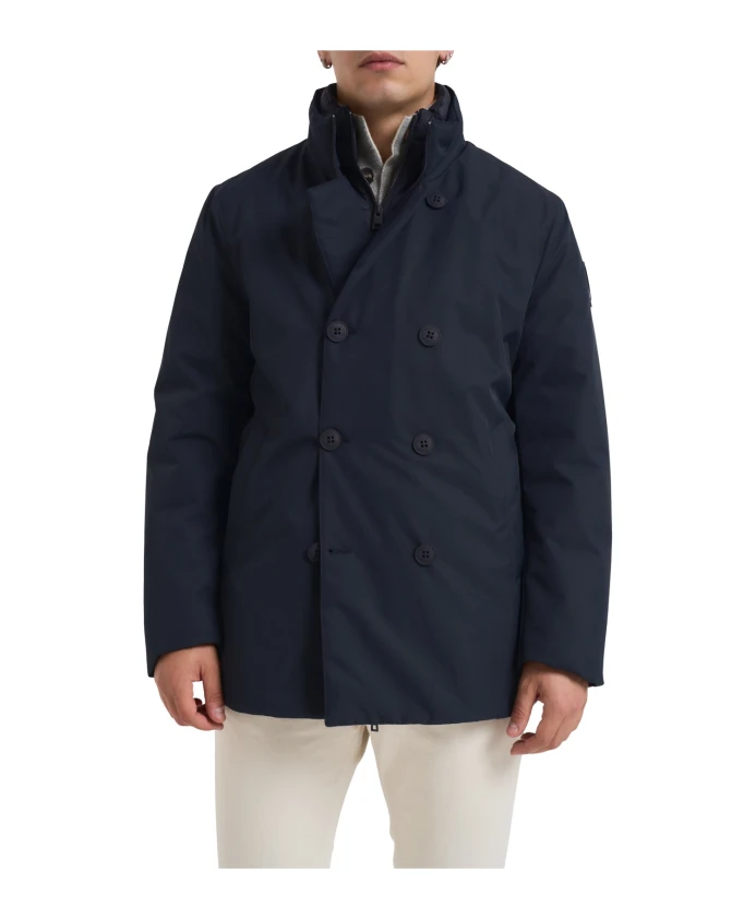 Двубортный пиджак со съемной стеганой подкладкой Bomboogie, синий
Двубортный пиджак со съемной стеганой подкладкой Bomboogie, синий