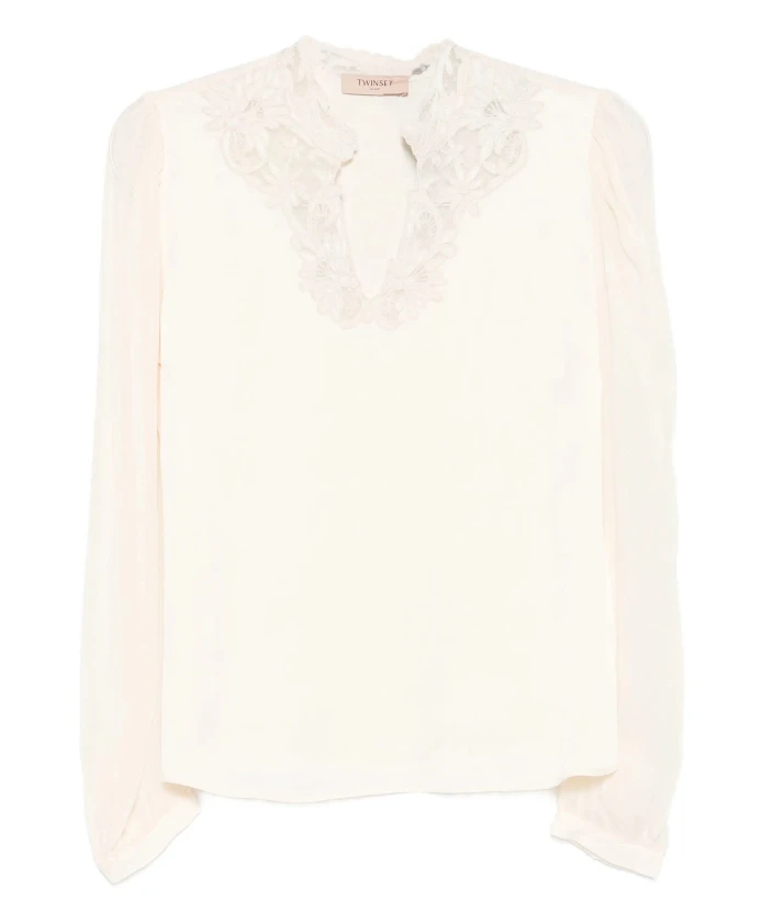 Кружевная блузка Twinset, бежевый
Кружевная блузка Twinset, бежевый