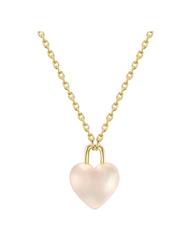 Glanzstücke München Колье в форме сердца из стерлингового серебра с розовым кварцем в оправе из желтого золота
Glanzstücke München Колье в форме сердца из стерлингового серебра с розовым кварцем в оправе из желтого золота