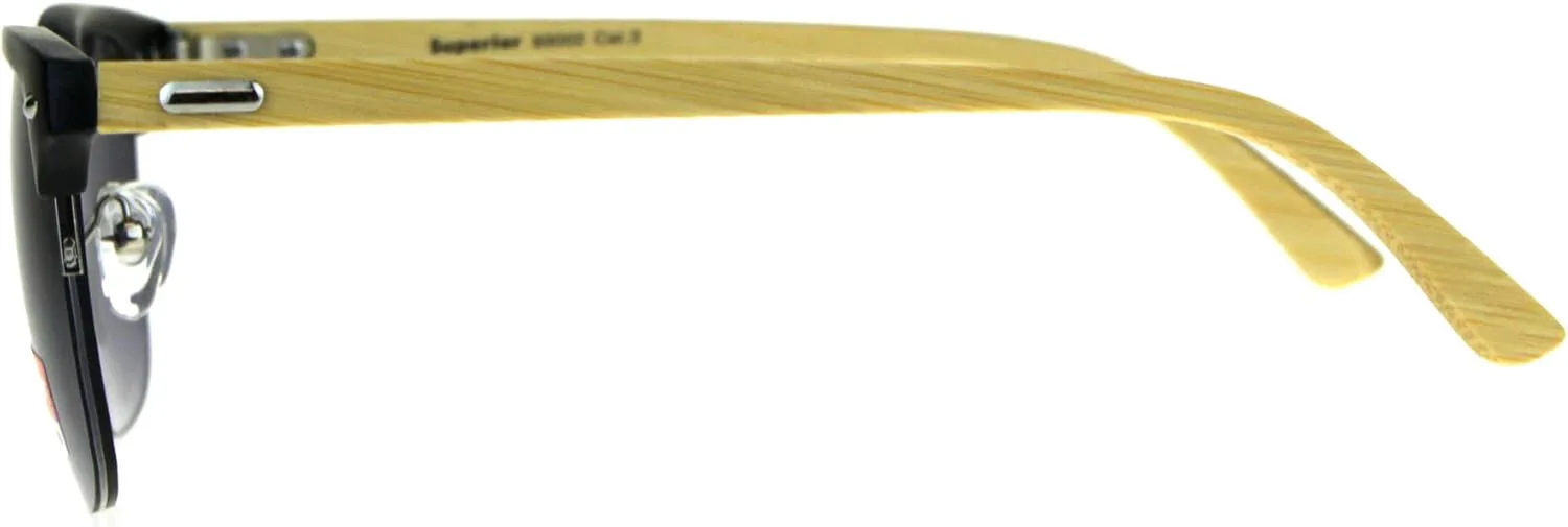 Солнцезащитные очки с заушниками из натурального бамбукового дерева, квадратной оправой и роговым каркасом, дизайнерский стиль PASTL, Matte Black (Smoke)
Солнцезащитные очки с заушниками из натурального бамбукового дерева, квадратной оправой и роговым каркасом, дизайнерский стиль PASTL, Matte Black (Smoke)