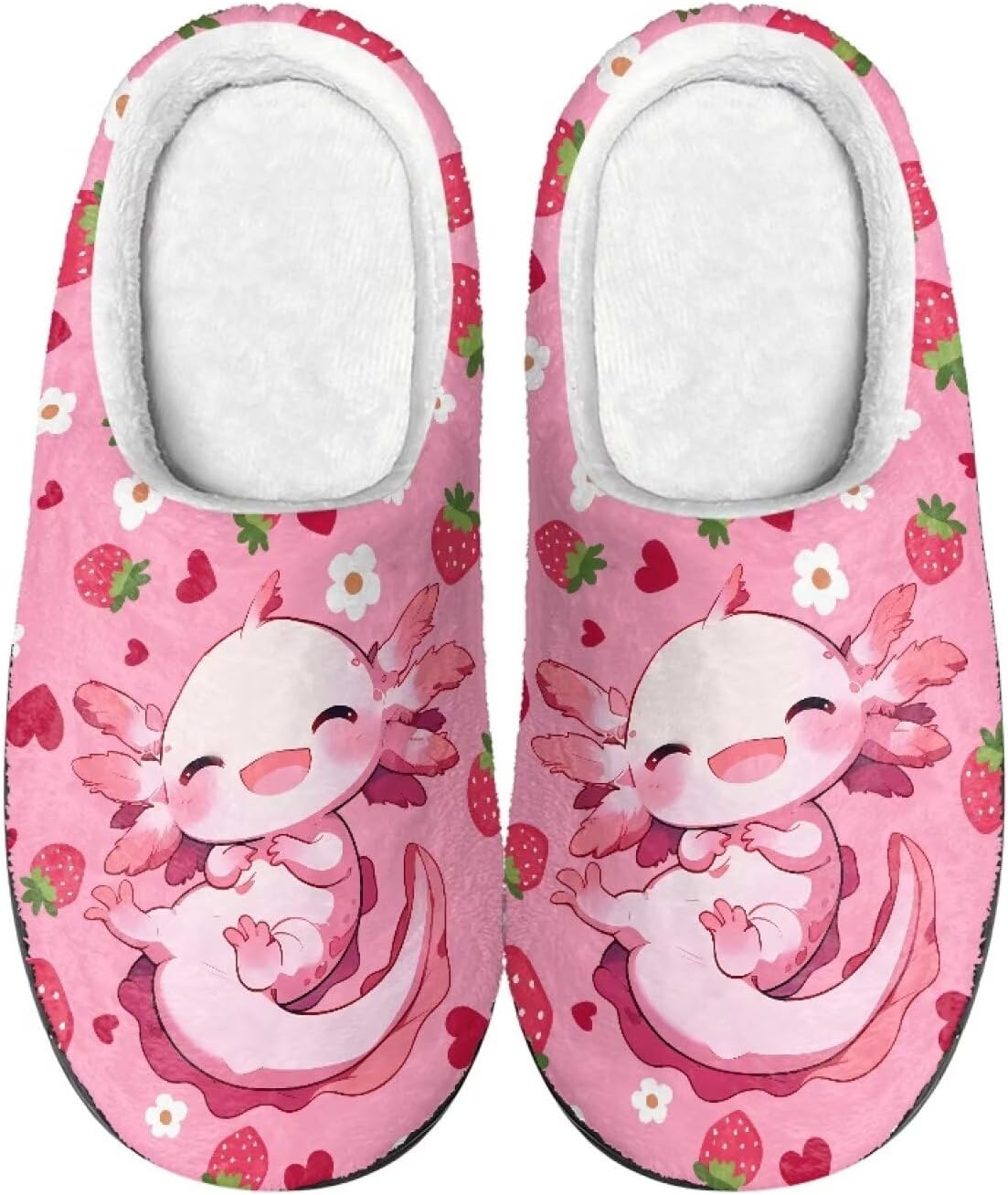 Тапочки Xpyiqun для женщин и мужчин, домашние слипоны, пушистые теплые зимние тапочки, размер 4-12, Axolotl Strawberry
Тапочки Xpyiqun для женщин и мужчин, домашние слипоны, пушистые теплые зимние тапочки, размер 4-12, Axolotl Strawberry