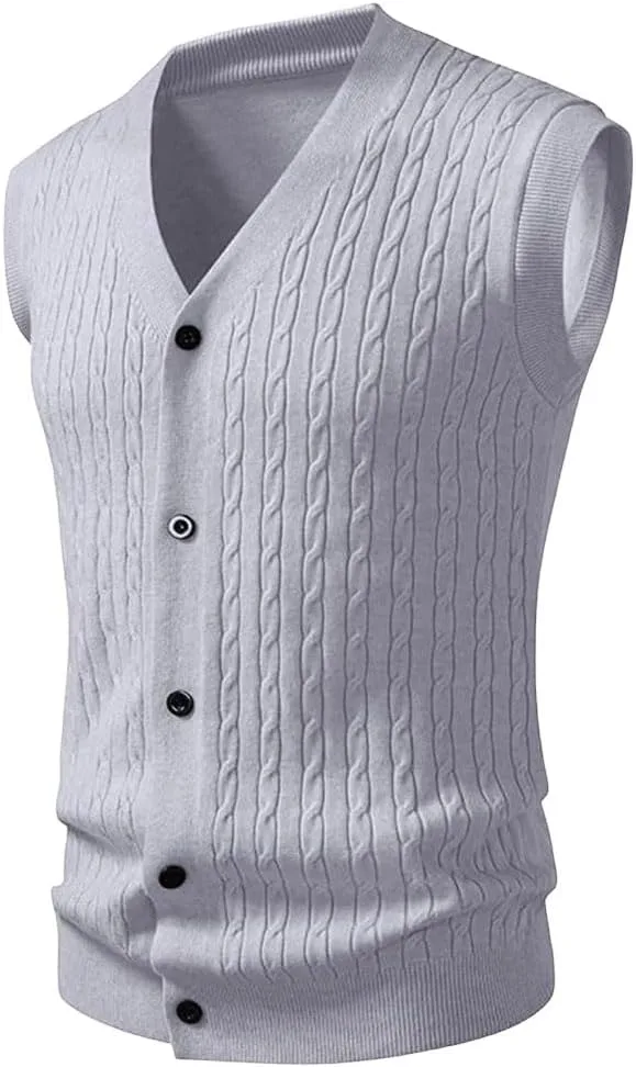 Мужской вязаный жилет-кардиган Slim Fit
Мужской вязаный жилет-кардиган Slim Fit