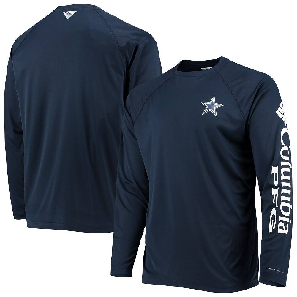 Мужская футболка Columbia Navy Dallas Cowboys Terminal Tackle Omni-Shade Raglan с длинным рукавом, цвет Cow Navy
Мужская футболка Columbia Navy Dallas Cowboys Terminal Tackle Omni-Shade Raglan с длинным рукавом, цвет Cow Navy