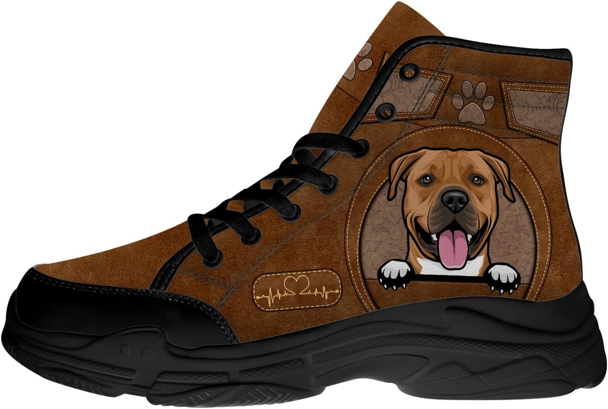 Кроссовки на высокой платформе с принтом собак для мужчин и женщин, обувь на шнуровке из хлопка, подарки для нее и для него Generic, American Staffordshire Terrier
Кроссовки на высокой платформе с принтом собак для мужчин и женщин, обувь на шнуровке из хлопка, подарки для нее и для него Generic, American Staffordshire Terrier