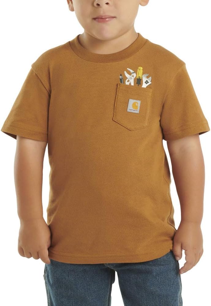 Футболка Carhartt Kid CA6509 с коротким рукавом и карманом для инструментов - для мальчиков, Brown
Футболка Carhartt Kid CA6509 с коротким рукавом и карманом для инструментов - для мальчиков, Brown