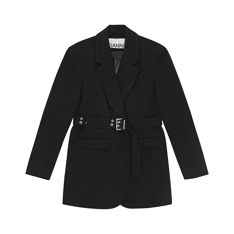 GANNI Приталенный блейзер, Black
GANNI Приталенный блейзер, Black