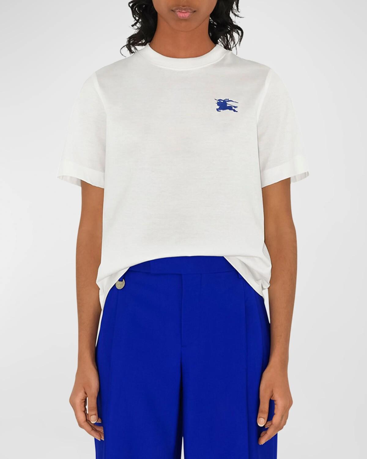 Футболка с вышивкой EKD, белая Burberry, цвет Salt
Футболка с вышивкой EKD, белая Burberry, цвет Salt