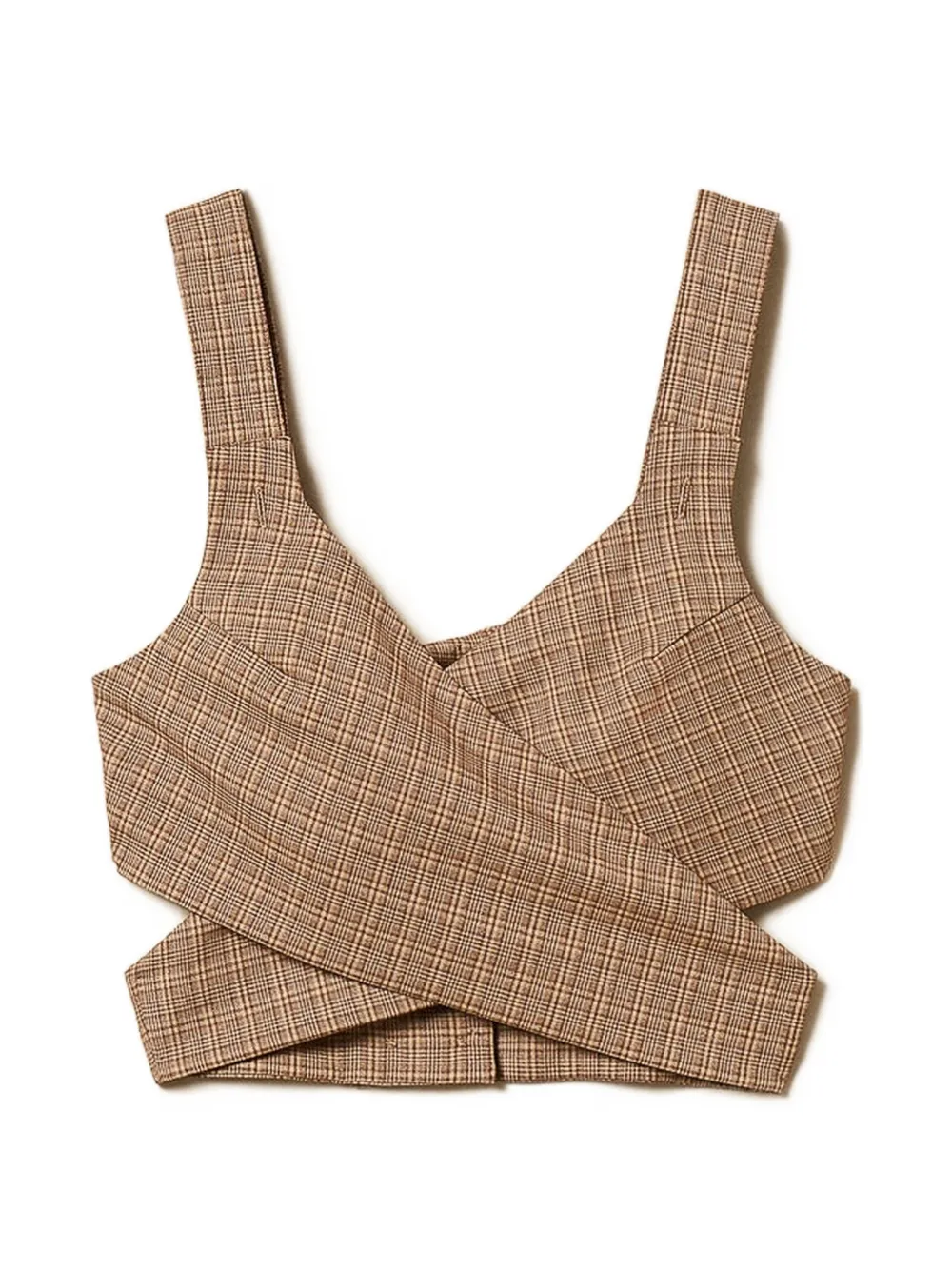 Укороченная блузка в клетку TWINSET, коричневый
Укороченная блузка в клетку TWINSET, коричневый