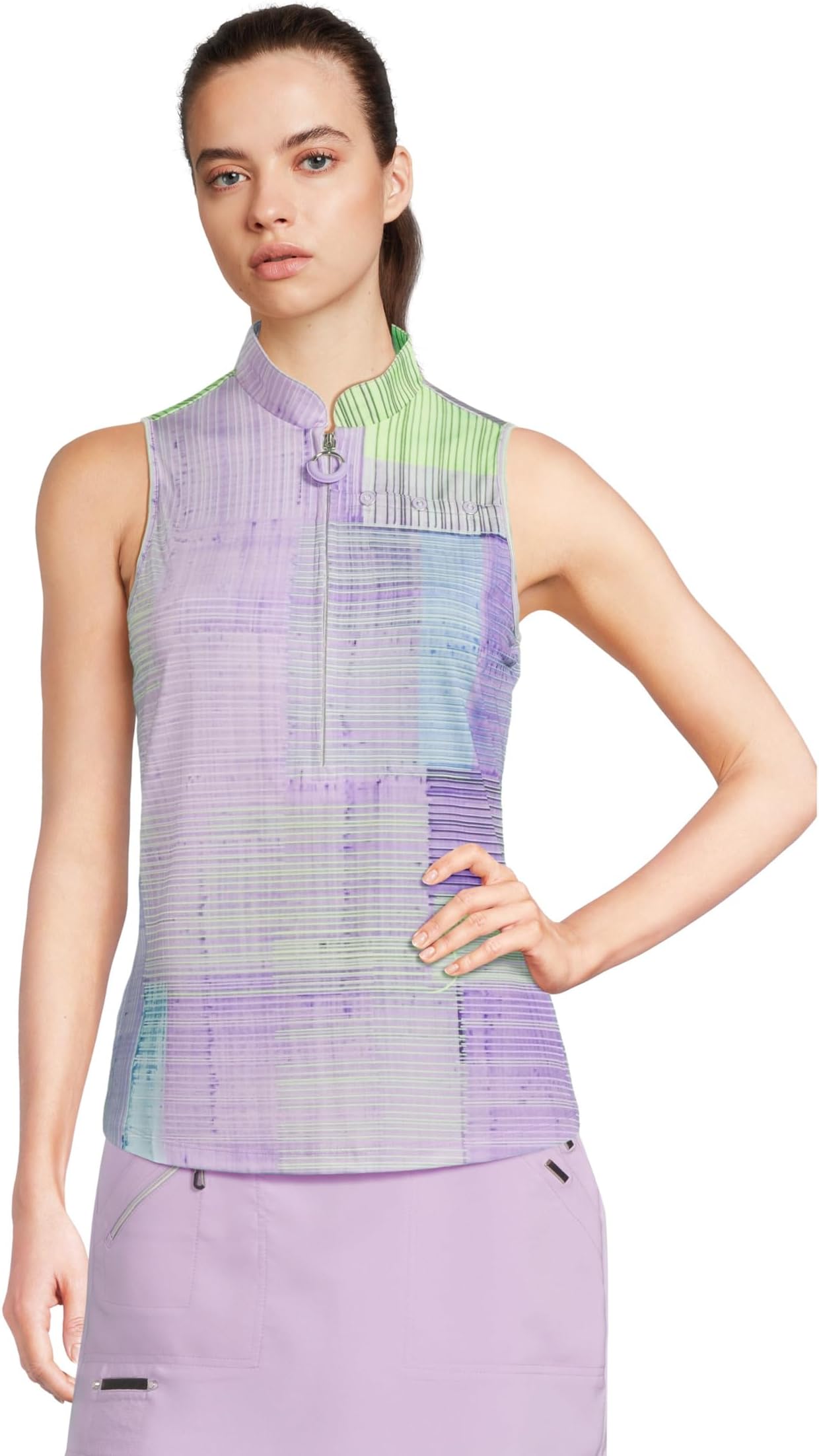 Женское поло без рукавов с принтом тартан Jamie Sadock, Lilac Purple
Женское поло без рукавов с принтом тартан Jamie Sadock, Lilac Purple