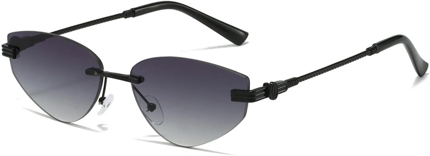 Солнцезащитные очки с защитой от УФ-излучения UV400 | Женские без оправы с металлическим градиентом | Линзы конфетных цветов для занятий спортом на открытом воздухе и вождения DSVIGF, Black Gradient Grey
Солнцезащитные очки с защитой от УФ-излучения UV400 | Женские без оправы с металлическим градиентом | Линзы конфетных цветов для занятий спортом на открытом воздухе и вождения DSVIGF, Black Gradient Grey