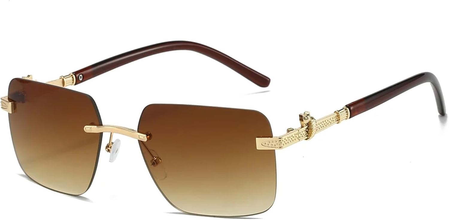 Солнцезащитные очки с защитой от УФ-излучения UV400 | Стильные градиентные очки без оправы | Линзы конфетных цветов для занятий спортом на открытом воздухе и вождения DSVIGF, Golden-gradient Tea
Солнцезащитные очки с защитой от УФ-излучения UV400 | Стильные градиентные очки без оправы | Линзы конфетных цветов для занятий спортом на открытом воздухе и вождения DSVIGF, Golden-gradient Tea