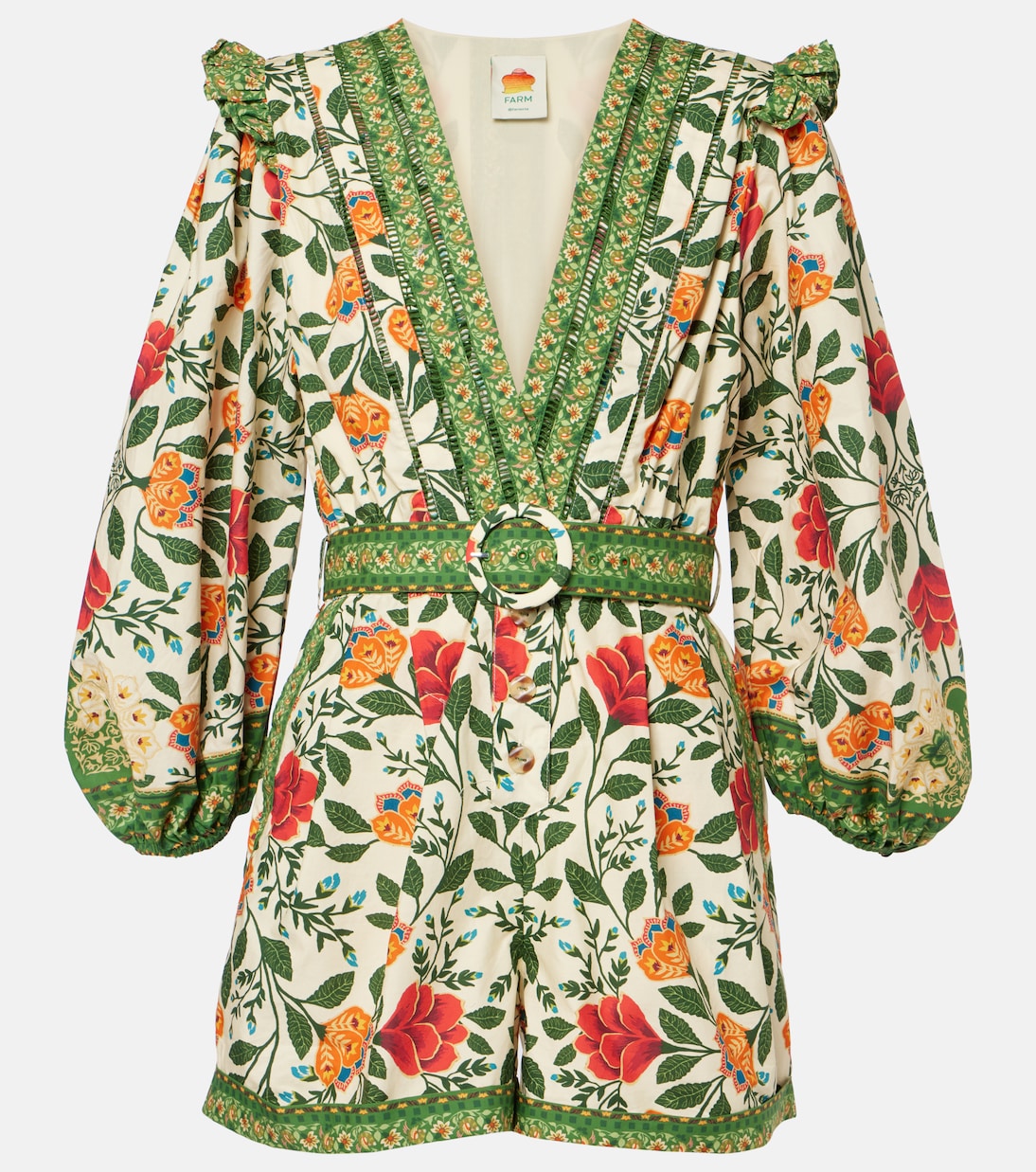 Хлопковый комбинезон с цветочным принтом и поясом Farm Rio, Garden Tapestry Sand
Хлопковый комбинезон с цветочным принтом и поясом Farm Rio, Garden Tapestry Sand