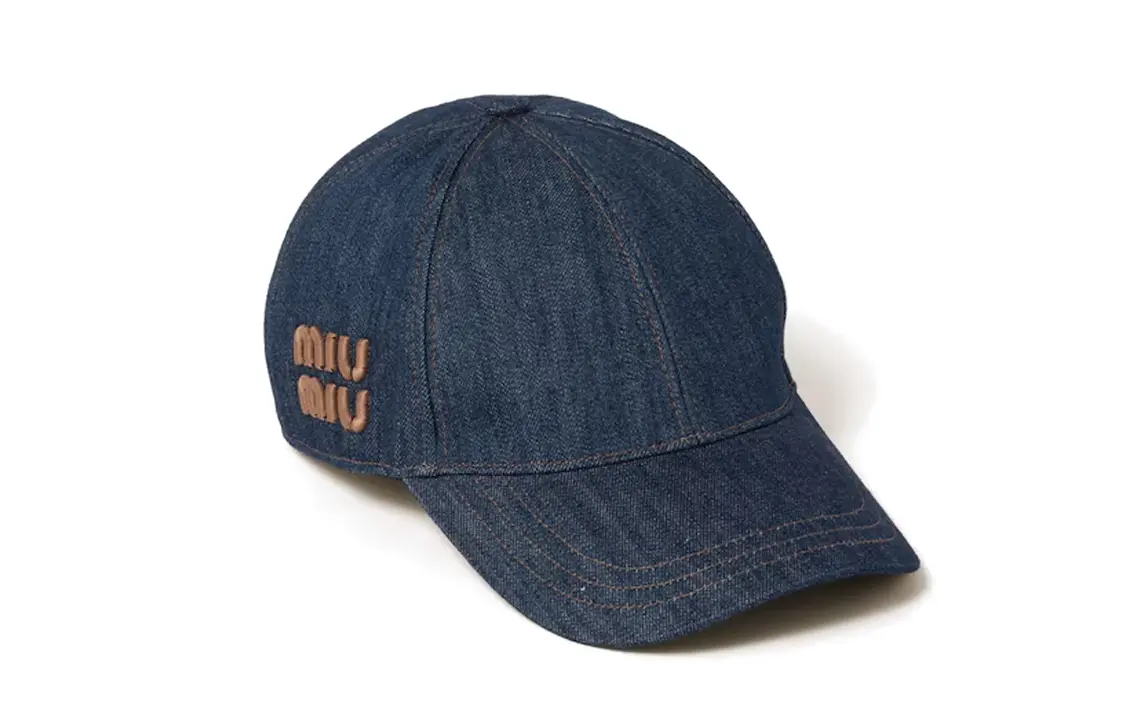 MIU MIU Тканевая бейсболка женская синяя, Blue 
MIU MIU Тканевая бейсболка женская синяя, Blue