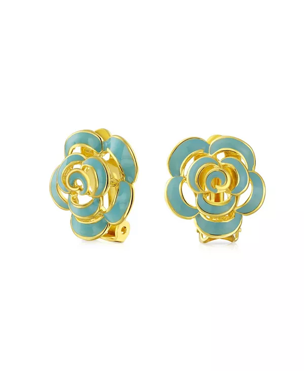 Модные эмалевые 3D-серьги-клипсы в форме кнопки для непроколотых ушей, позолоченные Bling Jewelry, blue
Модные эмалевые 3D-серьги-клипсы в форме кнопки для непроколотых ушей, позолоченные Bling Jewelry, blue