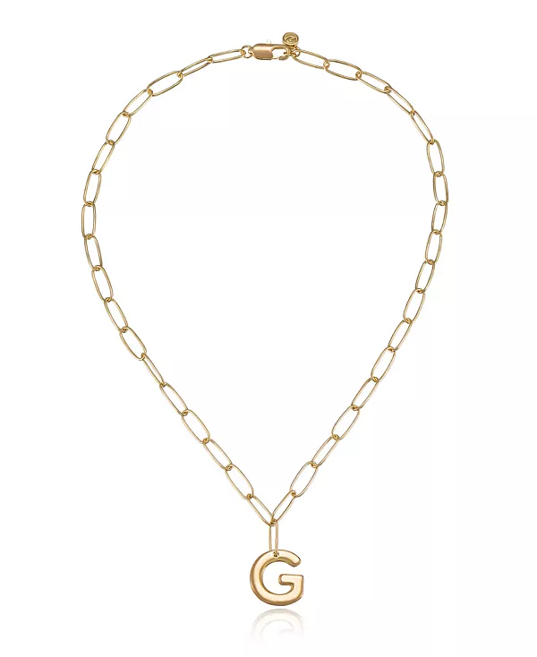 Ожерелье с инициалами в виде цепочки-скрепки Ettika, gold-g
Ожерелье с инициалами в виде цепочки-скрепки Ettika, gold-g