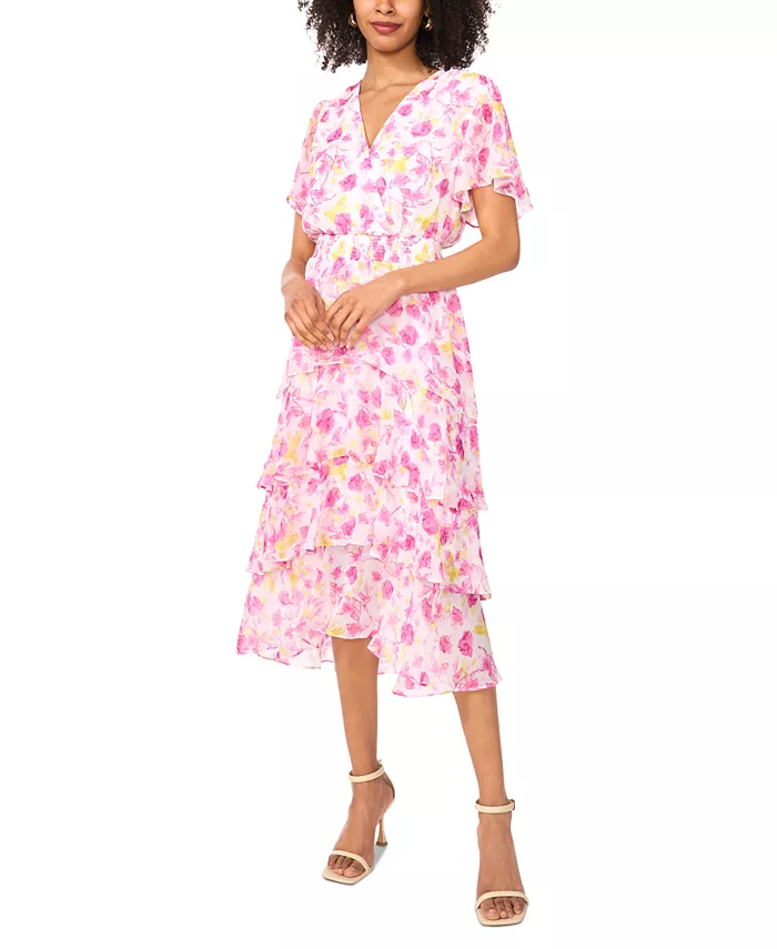 Женское платье миди с завышенной талией, сборками, V-образным вырезом и ярусами Vince Camuto, мультиколор
Женское платье миди с завышенной талией, сборками, V-образным вырезом и ярусами Vince Camuto, мультиколор