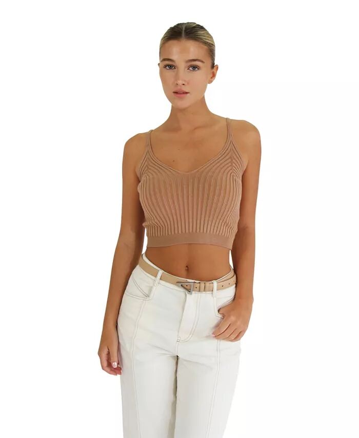 Женский трикотажный укороченный свитер All I Need Belle & Bloom, коричневый
Женский трикотажный укороченный свитер All I Need Belle & Bloom, коричневый