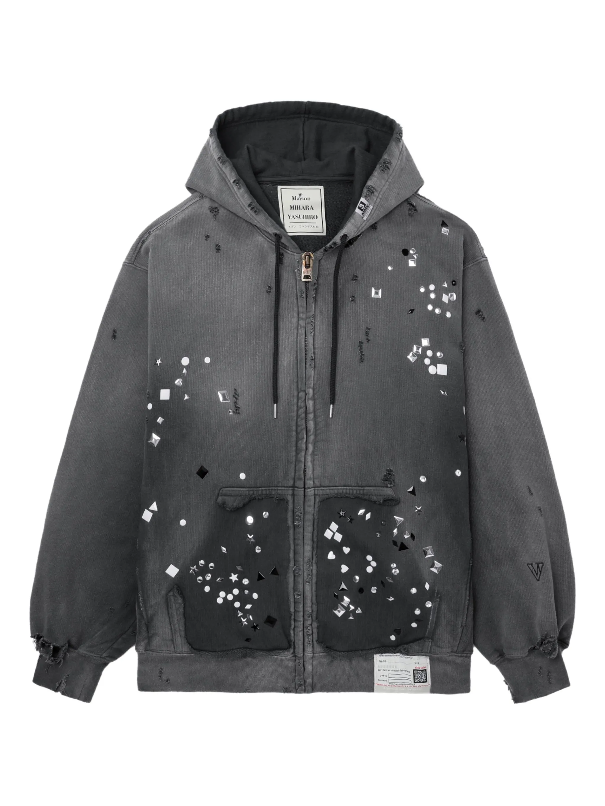 Топ с капюшоном и эффектом потертости Maison Mihara Yasuhiro, черный
Топ с капюшоном и эффектом потертости Maison Mihara Yasuhiro, черный