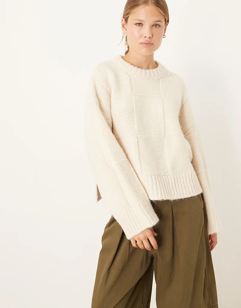 Джемпер с сетчатым узором ASOS DESIGN кремового цвета
Джемпер с сетчатым узором ASOS DESIGN кремового цвета